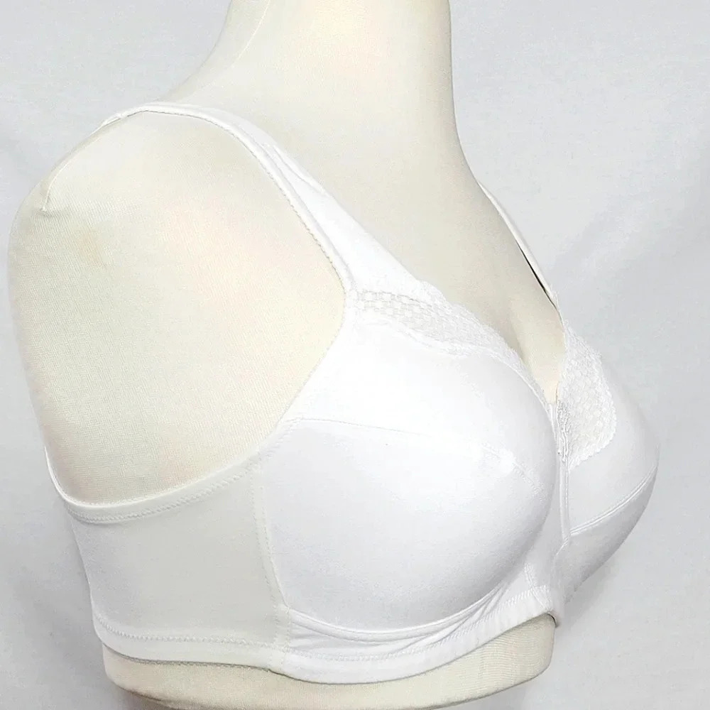 40C Exquisite Form 535 Cotton Wire Free Bra White New without Tags - Picture 2 of 3